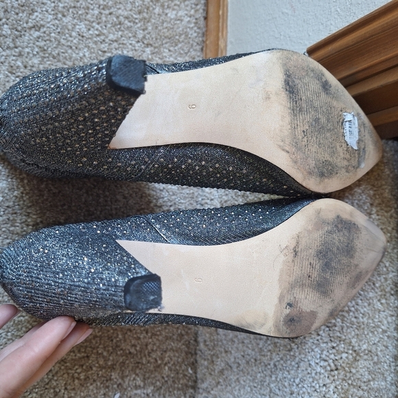 Steve Madden Jules Pewter Rhinestone Side Zip Pointed Toe Heeled Bootie Size 9 - Picture 8 of 8